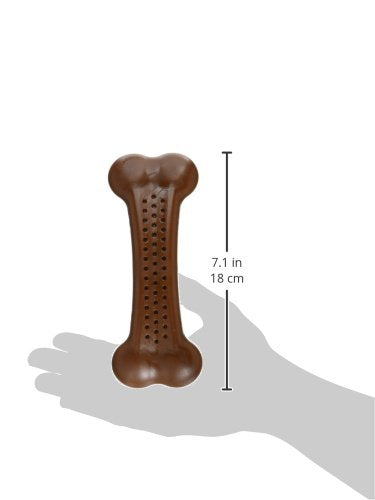 Pet Qwerks Flavorit BarkBone - Fillable Dog Bone for Moderate Chewers - Peanut Butter Flavor - 6.75", Made in USA (Pack of 4) - size: Large (Pack of 4)