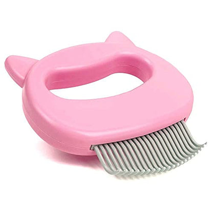 Leo's Paw The Original Pet Hair Removal Massaging Shell Comb Soft Deshedding Brush Grooming and Shedding Matted Fur Remover Dematting tool for Long and Short Hair Cat Dog Puppy Bunny (Pink) - color: Pink