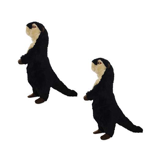 MIGHTY Tuffy 2 Pack Meercat Dog Toys | Ultra Durable Plush Toy with Multiple Layers & Reinforced Seams , Washable and Floats , Mighty® Construction - color: 2PK Brown Meercat