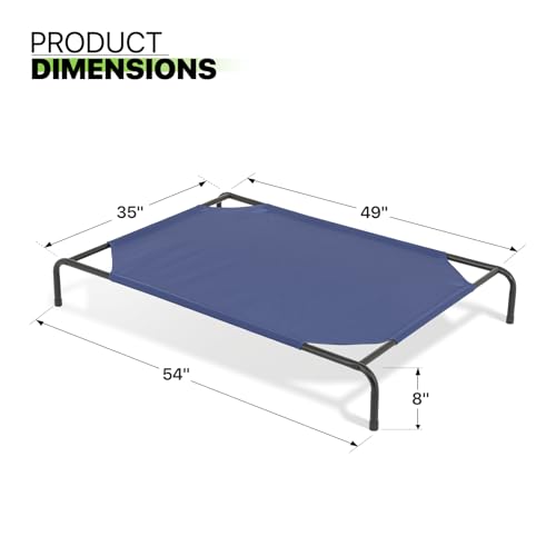 Magshion Elevated Dog Bed, Raised Pet Cot with Non-Slip Feet, Cooling Breathable Mesh Fabric Pet Cot Bed for Indoor Outdoor Use for Extra Large Dogs and Cats up to 120 lbs, Navy