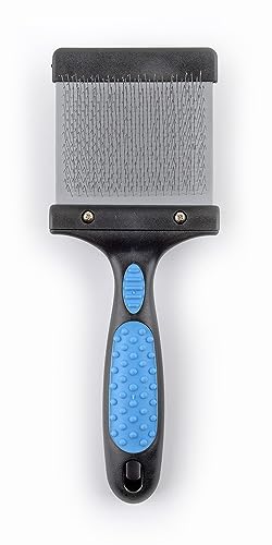 Mr. Slick Dual Flex Professional Slicker Brush detangling, de-matting, ergonomic. best for labradoodle, doodle, GoldenDoodle, Collie, poodle, maltipoo. Safe for dogs, cats.