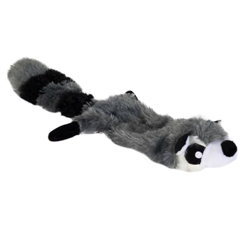 Hyper Pet Critter Skinz Raccoon Stuffing Free Plush Soft Dog Toy, Large, Pack of 1 - size: Large, style: Raccoon