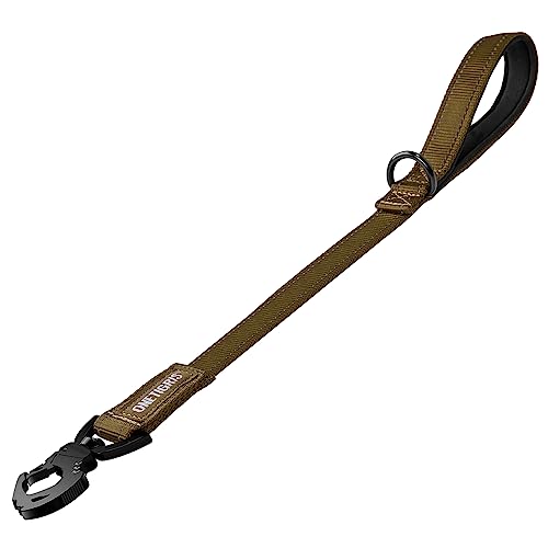 OneTigris Bolt Short Traffic Dog Leash for Small Medium Large Dogs(Coyote Brown,M) - color: Brown, size: M
