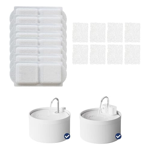 Replacement Filters for PawsPik Ceramic Dog & Cat Water Fountains, 8 Count