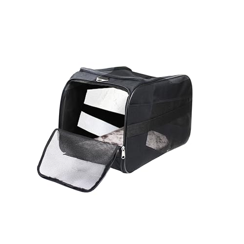 dbest products Pet Smart Cart Carrier, Large, Black, Soft Sided Collapsible Folding Travel Bag, Dog Cat Airline Approved Tote Luggage Backpack - color: Black, size: 18.0"L x 12.0"W x 20.0"H, style: Carrier Only