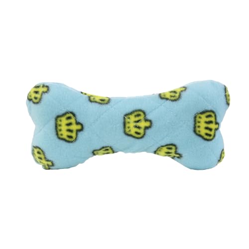 MIGHTY Tuffy Bone Dog Toy: Ultra Durable Plush Toy with Multiple Layers & Reinforced Seams, Washable and Floats, Vinyl Bone & Fleece - color: Blue Medium Bone