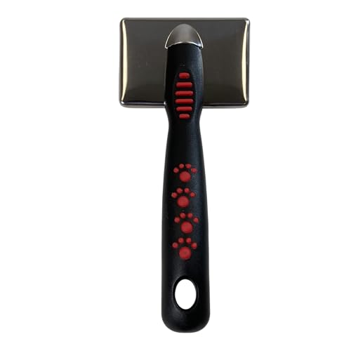 Ryan's Pet Supplies Paw Brothers Flat Slicker Brush for Dogs, Dog Brush for Short Haired Dogs, Professional Grade, Coated Tips, Gentle on Skin, Maximum Coverage, Mini/Small - size: Small