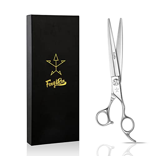High-end Professional Dog Grooming Scissors Pet Grooming Shears 7.5 Inches Extremely Very Sharp Made Of Advanced Stainless Steel Alloy By Hand For Dog Cat And Horse Breeder - style: 7.5inch Narrow Type