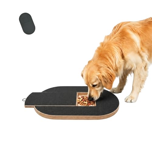 Dog Nail Scratch Board with Treat Drawer,Oval Solid Wood Dog Scratch Pad, Stress-Free Nail File Board Alternative to Clippers & Grinders, with 1 Replaceable Sandpaper for Small Medium Large Dogs - size: Oval-1 Repl Sandpaper