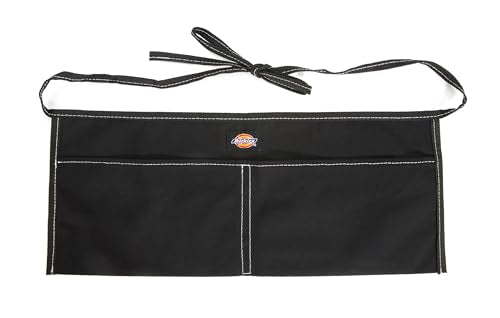 Dickies 2-Pocket Canvas Work Waist Apron, Suitable for Woodworkers, Artists, and Other Craftspeople - color: Black, style: 1 Qty