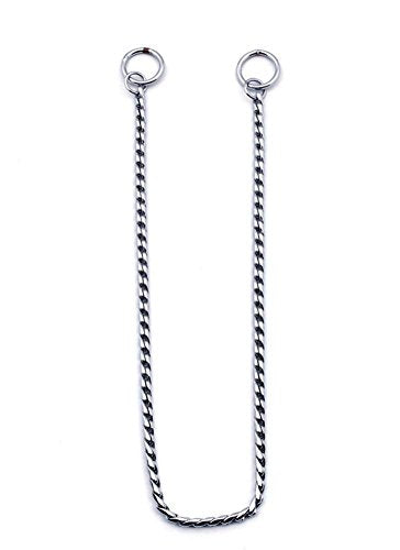 SGODA Silver Dog Chain Collar Choke Pet Training Snake Collar with Heavy Links, 16 in, 3 mm - color: Silver