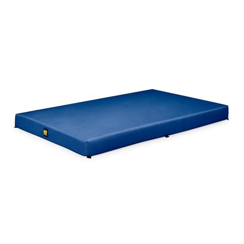 K9 Ballistics Tough Ripstop Orthopedic Crate Bed - Durable Kennel Pad with Washable Cover for Puppies and Small Dogs, 29 x 18 fits 30” Wire Crate, Blue Quartz - color: Blue Quartz, size: Small (29" L x 18" W x 2" H)