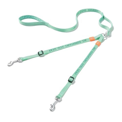 HOWGO Double Dog Leash,Tangle-Free 360 Swivel(MintGreen, Pro S-M w.Handle) | Individually Adjustable Length, Double Padded Handles,Aviation Aluminum Hooks,Durable Nylon,No-Tangle Walking,All Breeds - color: MintGreen, size: Pro S/M Handle