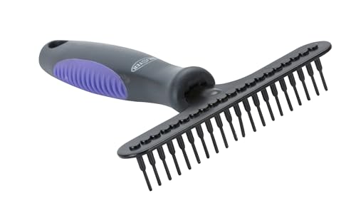 Kruuse Buster Large Purple Grooming Tool – Removes Loose Undercoat Hair Gently - size: Large