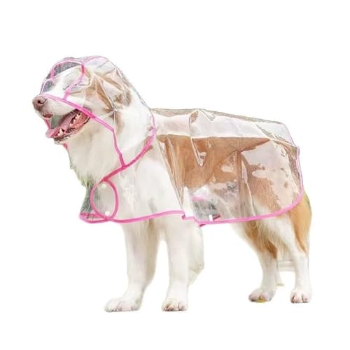 Dog Raincoat Windbreaker Rain/Water Rain Coat for Dogs Dog Rain Jacket Hooded Jackets Rain Coat for Dogs(Pink,3X-Large)