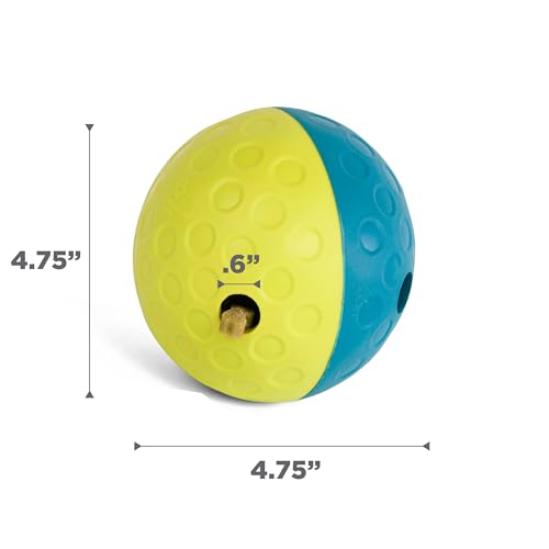 Outward Hound by Nina Ottosson Treat Tumble – Interactive Food-Dispensing Dog Puzzle Ball, Level 1 Beginner, Small, 4.8" - color: Treat Tumble (Small Blue)
