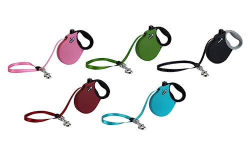 Alcott Adventure Retractable Reflective Belt Leash, 16' Long, Small for Dogs Up to 45 lbs - color: Blue, size: Small