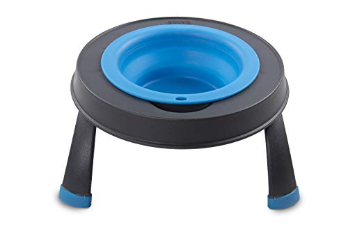 Dexas Pets Single Elevated Pet Feeder/Pet Bowl, I.5 Cup Capacity, Pro Blue, Small - color: Pro Blue, size: Small/1.5 Cup Capacity