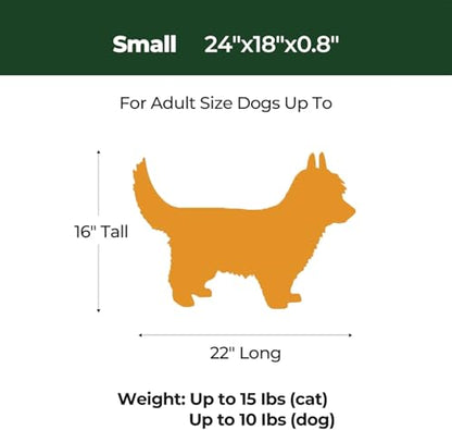 BALANCE Dog Crate Pad, Dog Foam Crate Mat Kennel Pad, Washable Water-Resistant Pet Bed Flat Dogs Cage Mat for Small Dogs - color: Brown, size: 24.0"L x 18.0"W x 0.8"Th
