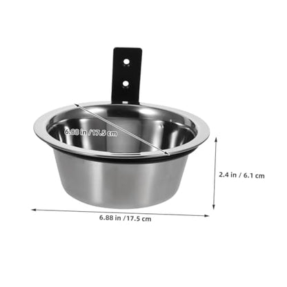 2pcs Wall Mounted Elevated Dog Bowls 6 Inch Raised Feeder Bowls for Small Dogs Pet Food and Water Holder Space Saving Feeding Station