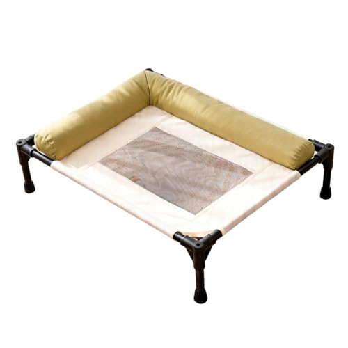 Outdoor Cooling Dog Bed – Elevated Airflow Sleeper Frame, Foldable Puppy Nest Mat, Moisture Resistant Feline Cradle, Lightweight Rest Pad, Anti Heat Nap Station | Animal Cot for Backyard Deck Balcony - color: Green