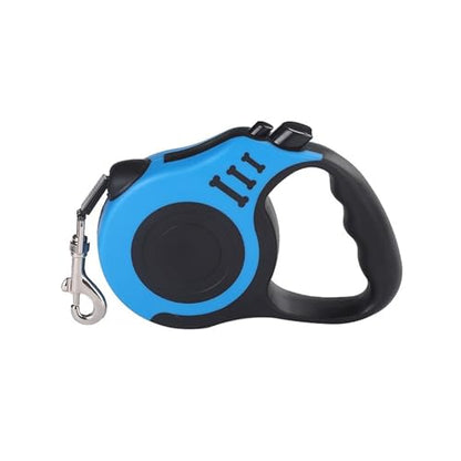 Retractable Dog Leash, Heavy Duty Pet Walking Leash with One-Handed Brake, Adjustable Dog Walking Tool(Blue,5m) - color: Blue, size: 5m
