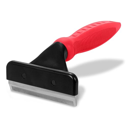 Paw Brothers Deshedding Tool, Deshedding Brush for Dogs and Cats, Professional Dog Grooming for Shedding, Pet Hair Remover, Fur Removal Brush for Medium and Long Pet Hair, 4" x 6", Large - size: Large