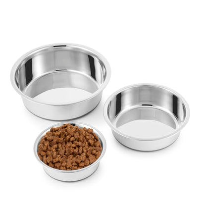 Stainless Steel Dog Bowls 2 Pack – 2 Cup Pet Food & Water Bowls with Non-Slip Rubber Base, Dishwasher Safe, for Small Dogs & Cats - size: 2 Cup