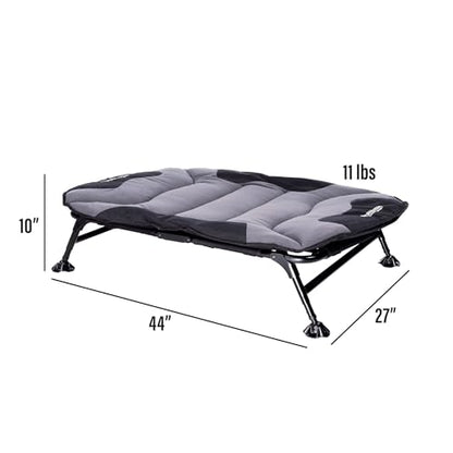 Momarsh Elevated Dog Cot with Washable Soft Pad & Folding Frame for Travel & Home Use | All in One Home Cot with Non Slip Feet | Large Portable Dog Bed | Perfect Padded Pet Bed System for Dogs - color: Elevated Home Cot
