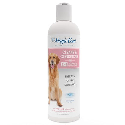 Four Paws Magic Coat Cleans & Conditions 2-in-1 Shampoo and Conditioner for Dogs, Moisturizing Dog Wash for Itchy Dry Skin, Dog Grooming, Calming Water Scent, 16 Ounce - size: 16 Ounces (1 Count), style: Dog 2 in 1 Shampoo & Conditioner