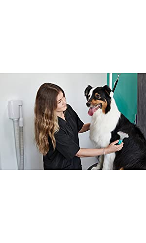 GROOMER ESSENTIALS Dematting Brush for Dogs, Double Row Undercoat Fur Rake, Effective Deshedding Rake for Thick Coats, Professional Pet Grooming Tool
