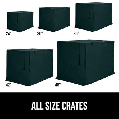GORILLA GRIP Dog Crate Covers Compatible with Amazon Basics Dog Crates, All Sides Open, Privacy Cover Fits 48" Wire Kennel, Breathable Mesh Windows, Light Reducing Training Cage Topper, Hunter Green - color: Hunter Green, size: 48" X 30" X 33"