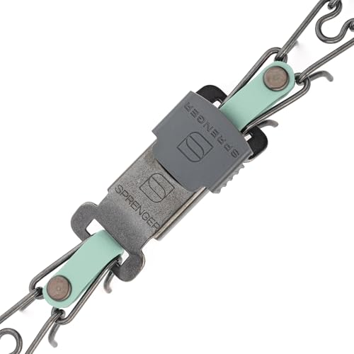 Herm Sprenger Black Stainless Steel Dog Collar with Quick Release ClicLock Buckle and Biothane Insert Training Collar Made in Germany (Sage Green, 16in x 2.25mm(Neck Size up to 13-14in)) - color: Sage Green, size: 16in x 2.25mm(neck size up to 13-14in)
