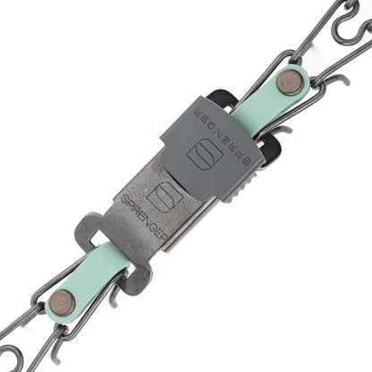 Herm Sprenger Black Stainless Steel Dog Collar with Quick Release ClicLock Buckle and Biothane Insert Training Collar Made in Germany (Sage Green, 16in x 2.25mm(Neck Size up to 13-14in)) - color: Sage Green, size: 16in x 2.25mm(neck size up to 13-14in)