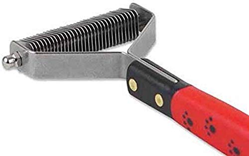 RYAN'S PET SUPPLIES Paw Brothers 32 Blade Extra Fine Double Wide Dematting Undercoat Rake for Dogs and Cats, Professional Grade, Dog Shedding Brush, Stainless Steel Blades, Rounded Gentle Teeth - size: 32 Blade Extra Fine