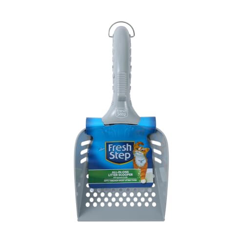 Fresh Step All In One Litter Scoop - Fast and Easy to Use Cat Litter Scooper - Deep Shovel Ergonomic Handle Grip Kitty Litter Scooper to Scoop Away Cat Litter - size: One Size, style: All in One Litter Scoop