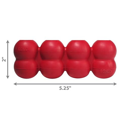 KONG Goodie Ribbon - Stuffable Natural Rubber Dog Toy - with Four Fillable Goodie Grippers for Enrichment Play - Bone-Shaped Chew Toy - for Small Dogs - size: Small (Pack of 1)