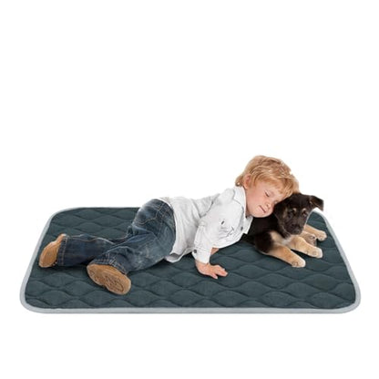 furrybaby Dog Bed Mat Flat Crate Mat with Anti-Slip Bottom Machine Washable Pet Kennel Pad for Dog Sleeping (XL 48x30'', Grey Mat) - size: 48.0"L x 30.0"W x 0.7"Th
