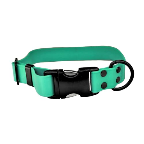 Ray Allen Adjustable Biothane Dog Collar, Large, Teal - color: Teal, size: 18" - 28"