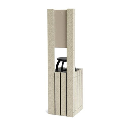 Pet Waste Bag Dispenser for Dog Parks, Trails & Public Spaces, Recycled Plastic with Built in Trash Can and Bag Dispenser | Weather Resistant & Built to Last a Lifetime - Sand - color: Sand