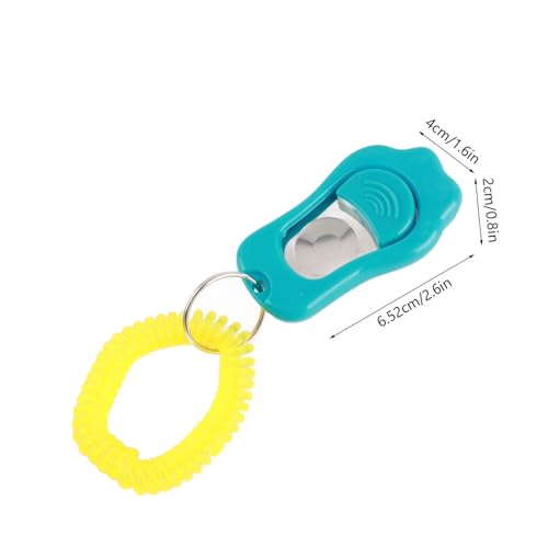 Adjustable Dog Training Clicker, 3 Gears Claw Shaped with Wrist Strap, Sky Blue - High, Medium, Mute Sound Modes, Comfortable Wear for Dogs and Cats (Blue) - color: Blue