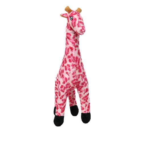 MIGHTY- Safari Pink Giraffe - Squeaker-Multiple Layers. Made Durable, Strong & Tough. Interactive Play Dog Toy (Tug, Toss & Fetch). Machine Washable & Floats | Ultra Durable Plush Toy with Multiple Layers & Reinforced Seams , Washable and Floats , Mighty®