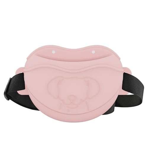 Dog Treat Pouch - Premium Silicone - Upgrade 4 Strong Magnets Enhanced Magnetic Closure, Adjustable Waist Belt - Ideal for Puppy Training and Outdoor Walks - Pink - color: Pink