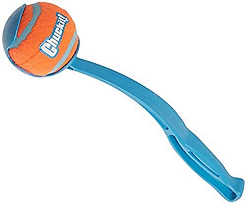 Chuckit! Sport Dog Ball Launcher and Glow in The Dark Balls Bundle for Dogs 20-60 lbs