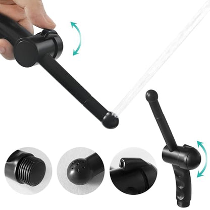 BARROCK Bathroom Hand Held Bidet Sprayer for Toilet Handheld Shattaf Spray Head Attachment Replacement, Adjustable Water Pressure for Feminine, Pets and Baby Diaper Washing, Matte Black - color: Matte Black