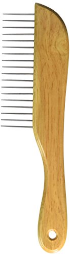 Detangling dog combs for grooming matting – OmniPet Eco‑Friendly Bamboo Handle with Stainless Steel Pins – Pet comb for cats and long‑haired breeds prevents painful mats and promotes a smooth coat