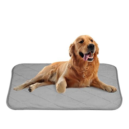 NWK Fluffy Self Warming Cat Mat, Cat Blanket, Thermal Dog Mat, Washable, Non-Slip Bottom for Sofa & Crate & Kennel & Car Seat (Misty Gray, Large (35'' X 23'' X 0.4'')) - color: Misty Gray, size: Large (35'' X 23'' X 0.4'')