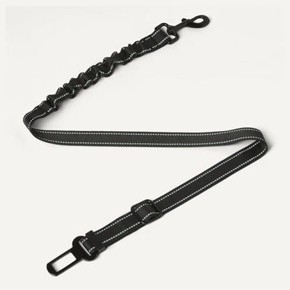 Amazon Basics Dog seat Belt, Adjustable Dog Car Harness, Adjustable Length 26"-39", Includes Collapsible Travel Bowl, Black - size: freesize