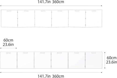 Acrylic Pet Playpen Gate for The House Doorways, Acrylic Pet Gate for Dogs, Freestanding, Clear (6 Panel) - size: 6 Panel