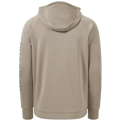 BASSDASH Men’s Fishing Fleece Hoodie with Neck Gaiter Water Resistant Performance Hunting Sweatshirt FS18M - color: Heather Oatmeal, size: 4X-Large